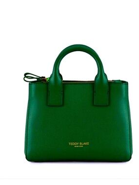 Teddy Blake Bella Vitello Italian Bag avocado dark green NWT